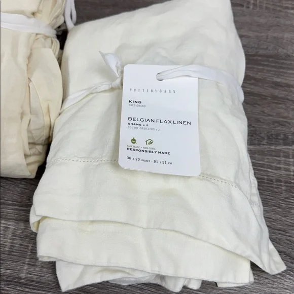 Pottery Barn Belgian Flax Linen Duvet Cover - Picture 3 of 4